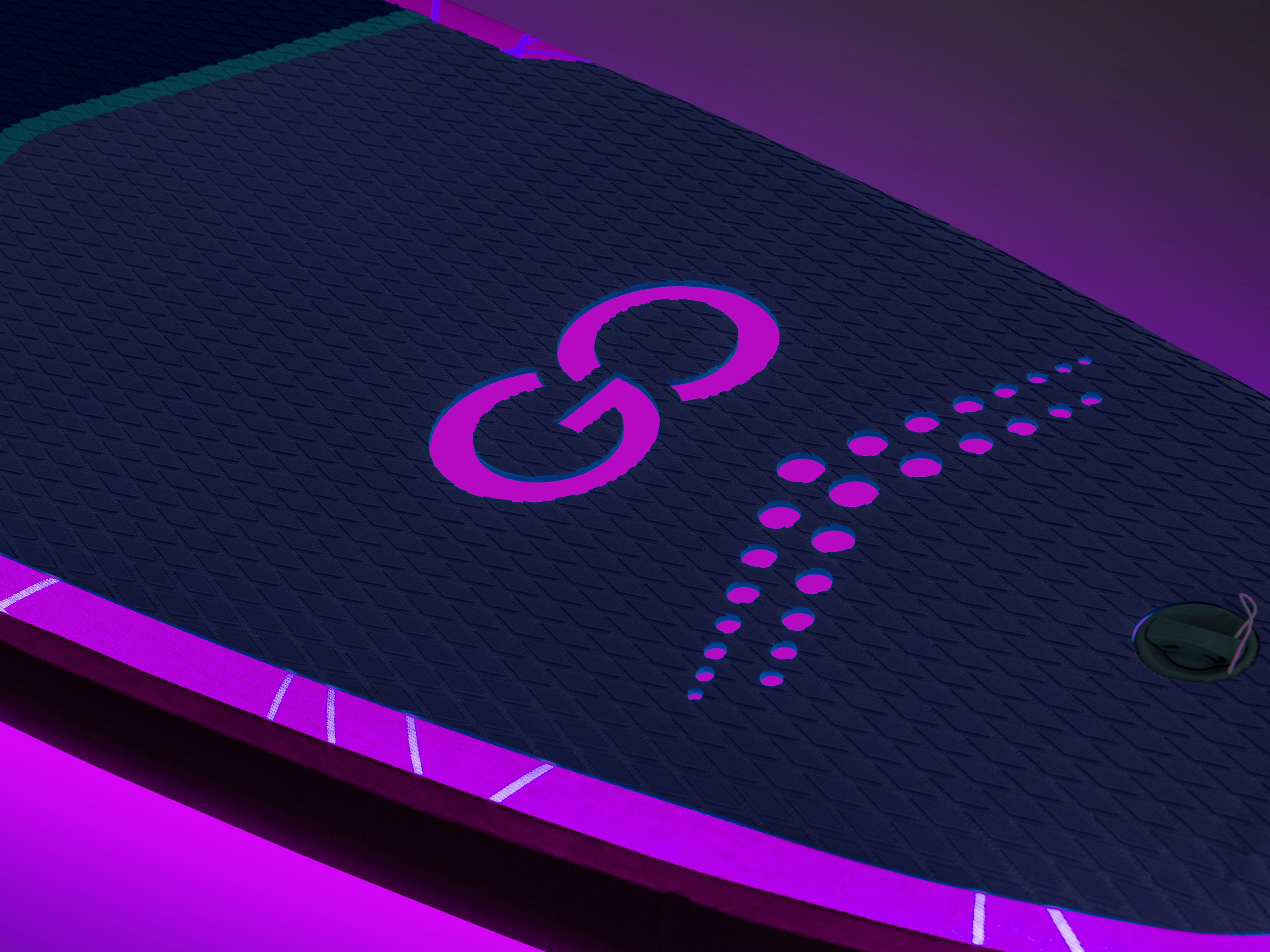 LED Stand Up Paddle LASER 320 cm violett