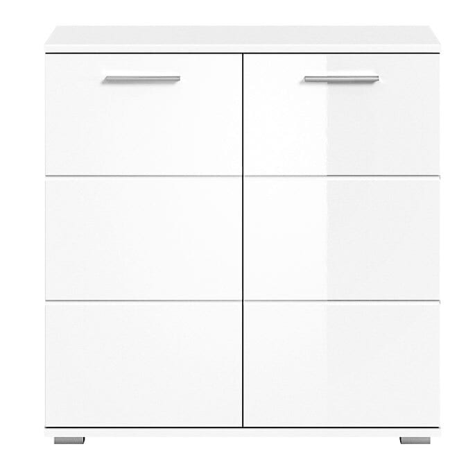 Kommode Prego 80 x 83 x 37 cm weiß Hochglanz