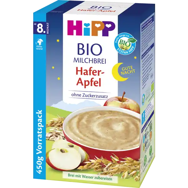 Bio Milchbrei Gute Nacht Hafer-Apfel
