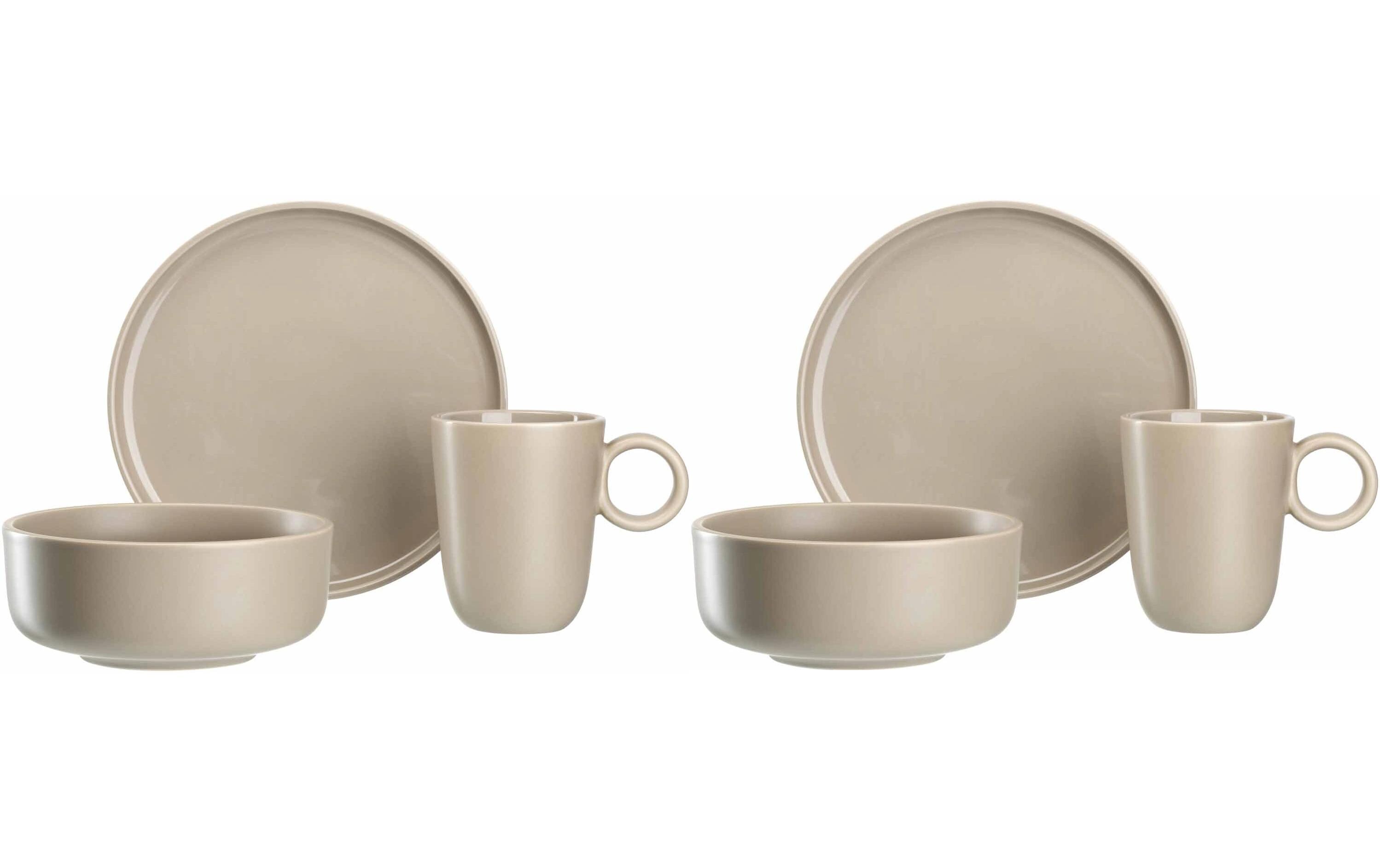 Speise-Service Roma 6-teilig, Beige<br>Geschirrset