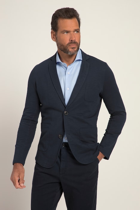 Sweat-Sakko, Flamm-Sweat, Revers, aufgesetzte Taschen