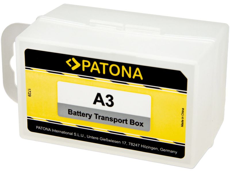 Patona Akku-Box für Panasonic DMW-BLJ13, NP-F550 und NP-F77 Akku-Aufbewahrungsbox