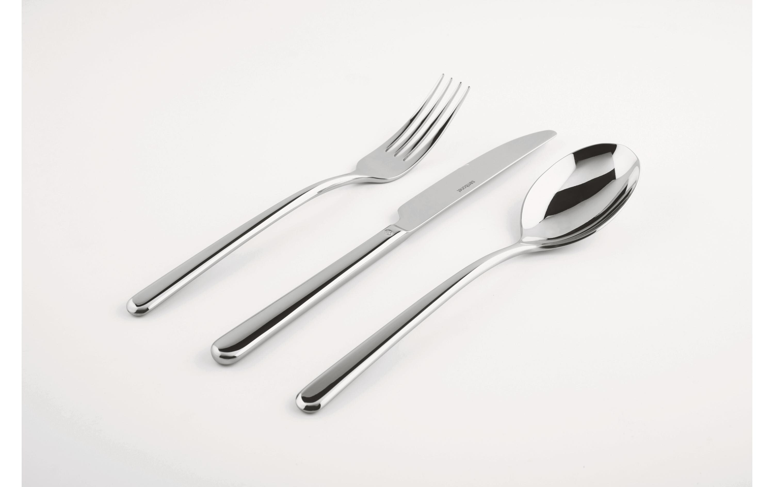 Besteck-Set Linear 24-teilig, Silber<br>24-teiliges Tafelbesteck Set
