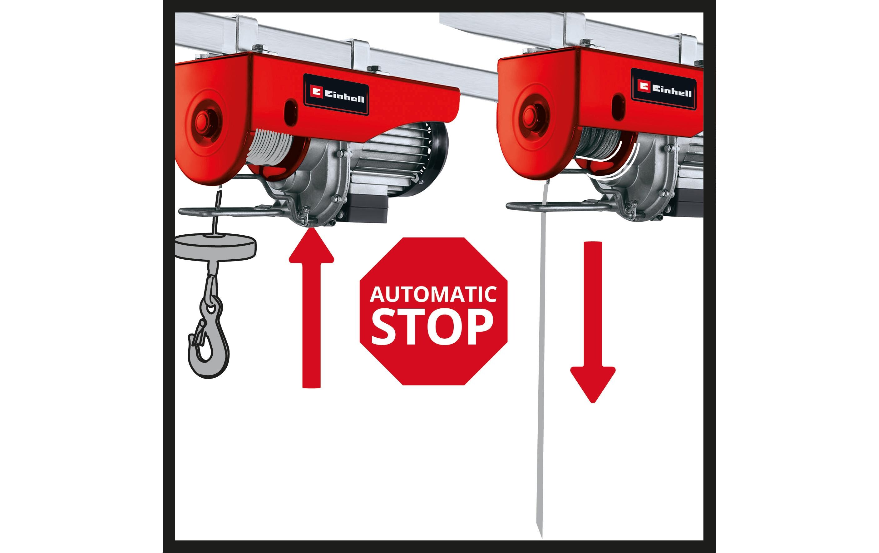 Seilhebezug TC-EH 500, 500 kg<br>Ermöglicht bequemes und schonendes Heben schwerer Lasten per Knopfdruck