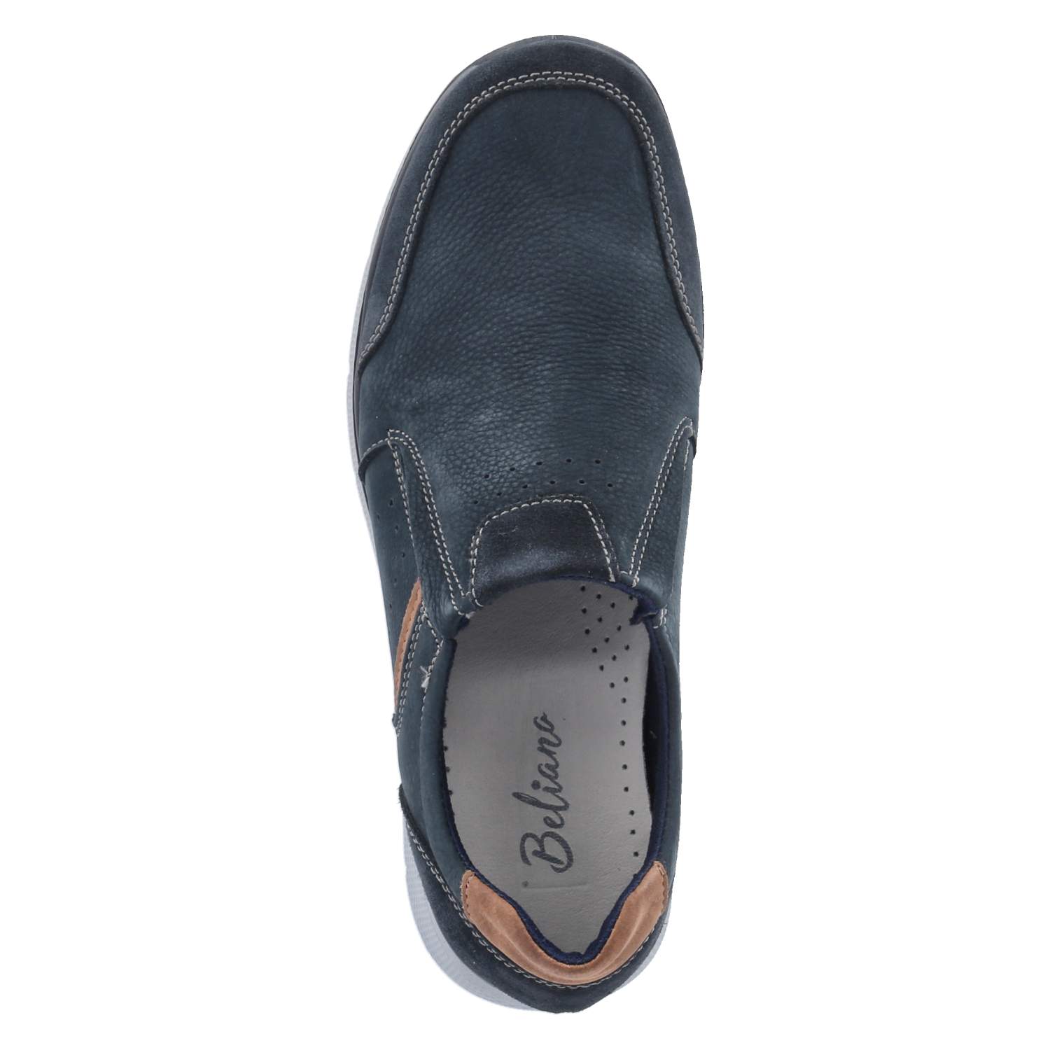 Beliano Slipper - blue/cognac