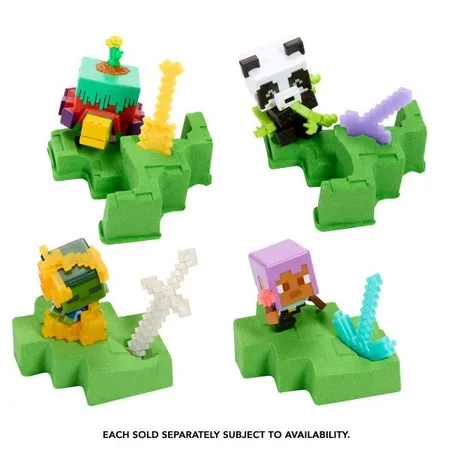 Mattel Minecraft Mini Mode Bergbau, 1 Stück, 4-fach sortiert