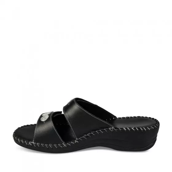Mules NOIR NEOSOFT RELAX CUIR