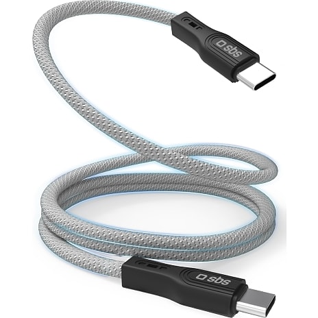SBS magnetisk USB-C kabel 1 meter - grå