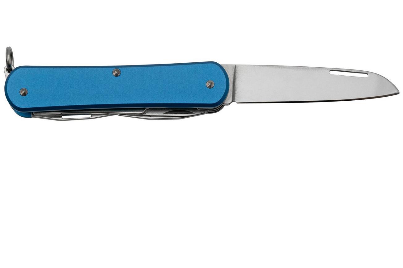 FOX Vulpis 4-Tools FX-VP130-F4SB, N690Co, Aluminium Sky Blue, Zwitsers zakmes