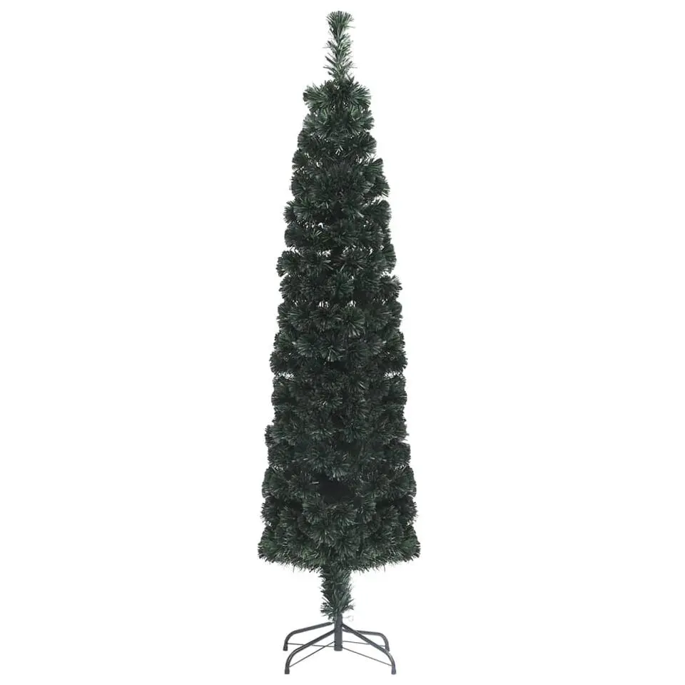 vidaXL Kunstkerstboom met standaard smal 180 cm glasvezel