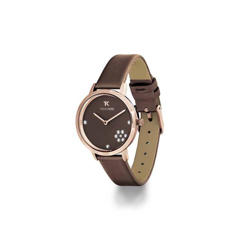Montre femme analogique Trendy Kiss - Bracelet cuir véritable de vachette - Stella