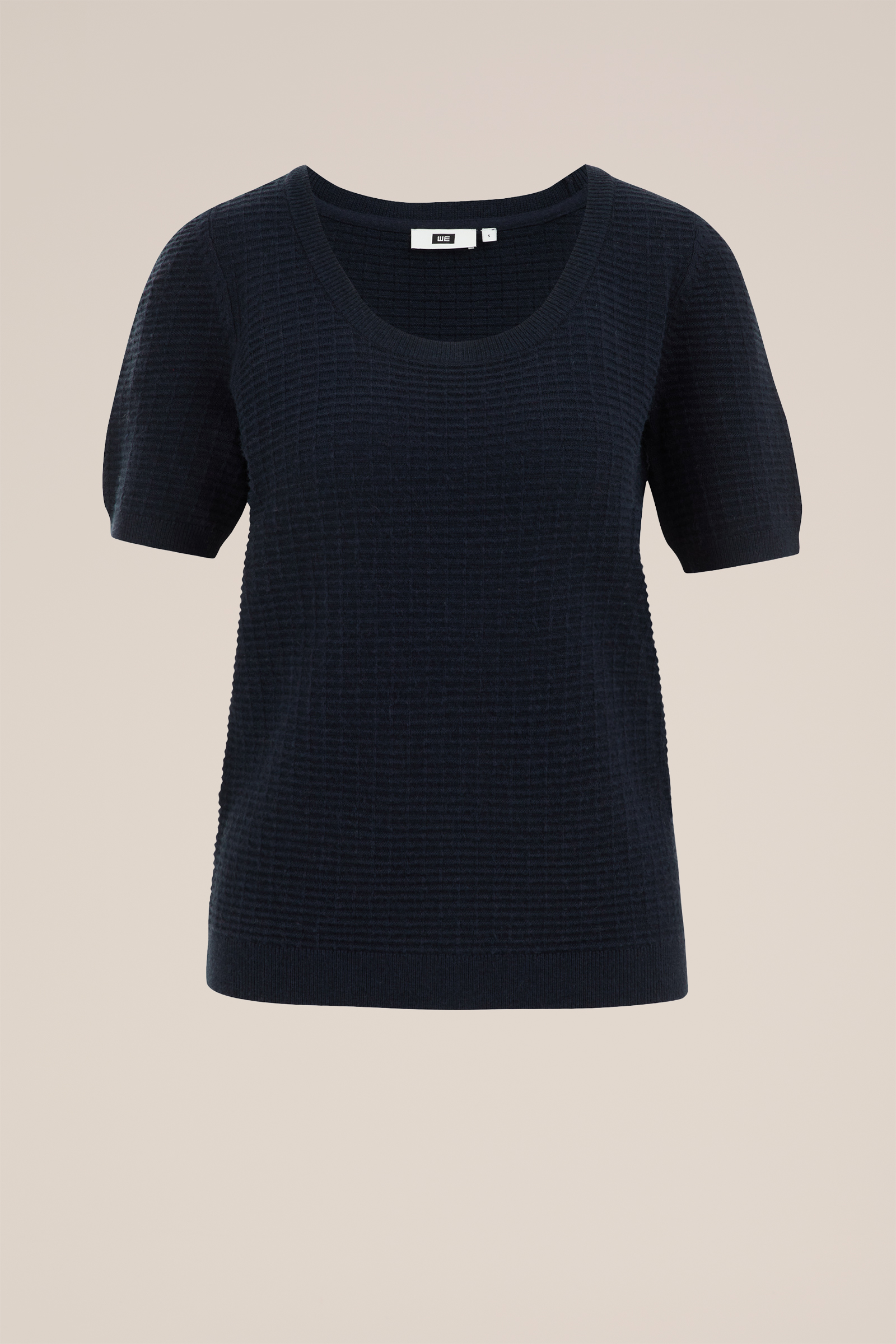 trui met structuur WE Fashion Marineblauw