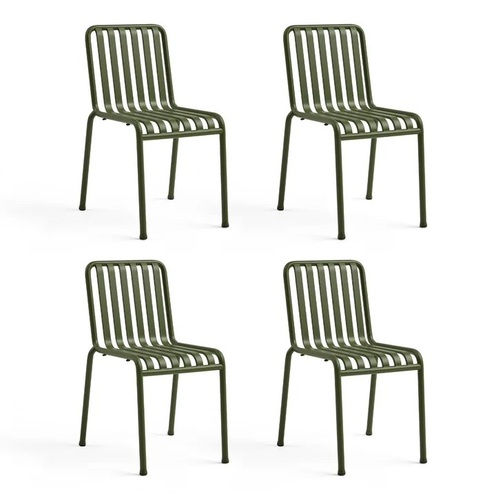 HAY - Palissade Stuhl, olive (4er-Set)