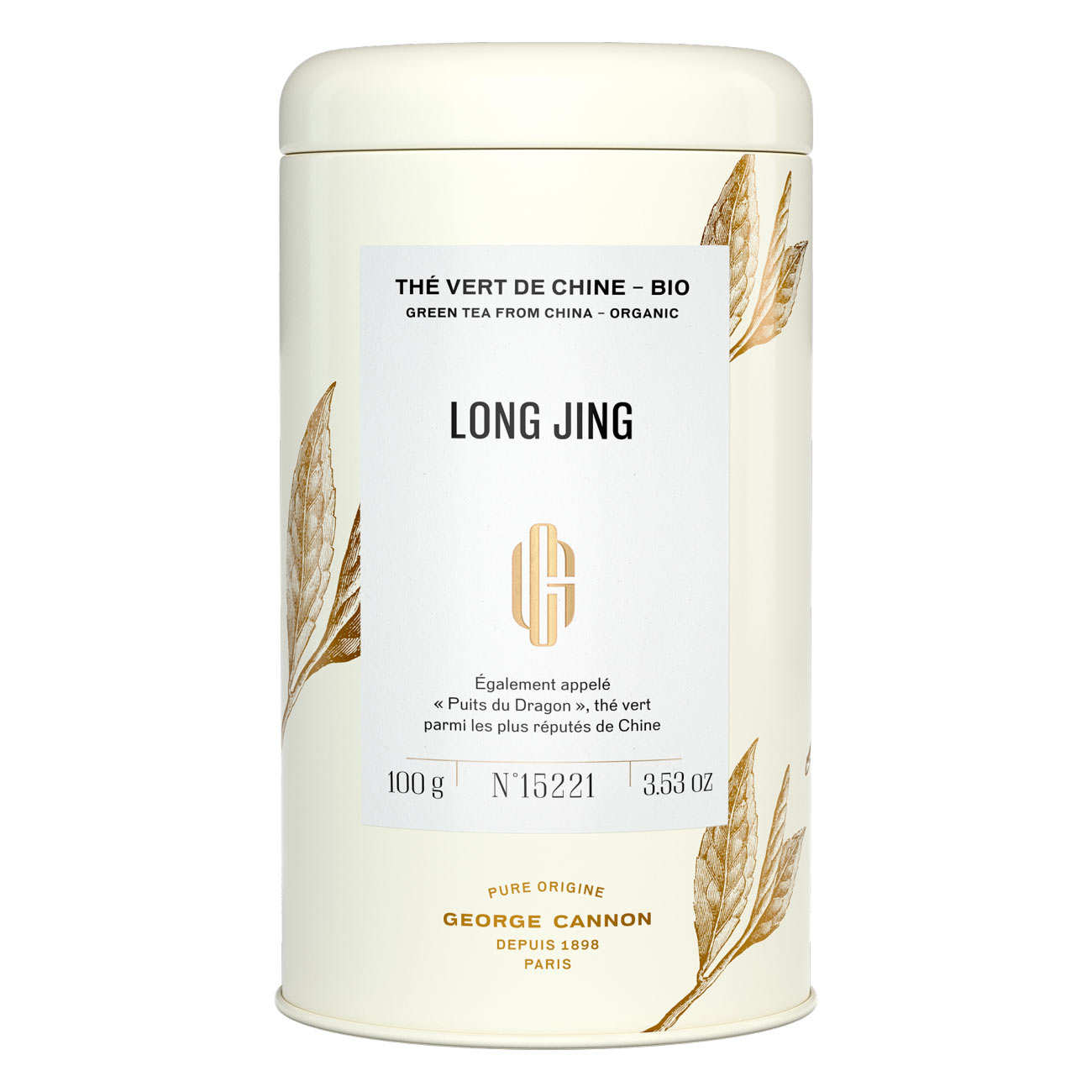 Thé vert sencha du Zhejiang Long Jing bio - Boîte métal