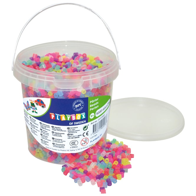 Bügelperlen - ca. 5000 Stück - Glitzermix