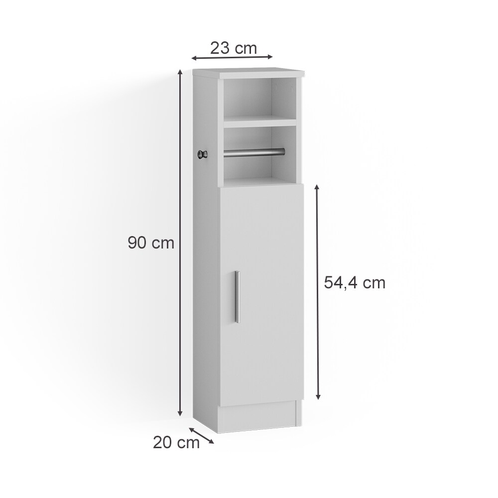 Vicco Badregal Badschrank Badezimmerschrank Enga Weiß Tür Fächer Ablage Schrank