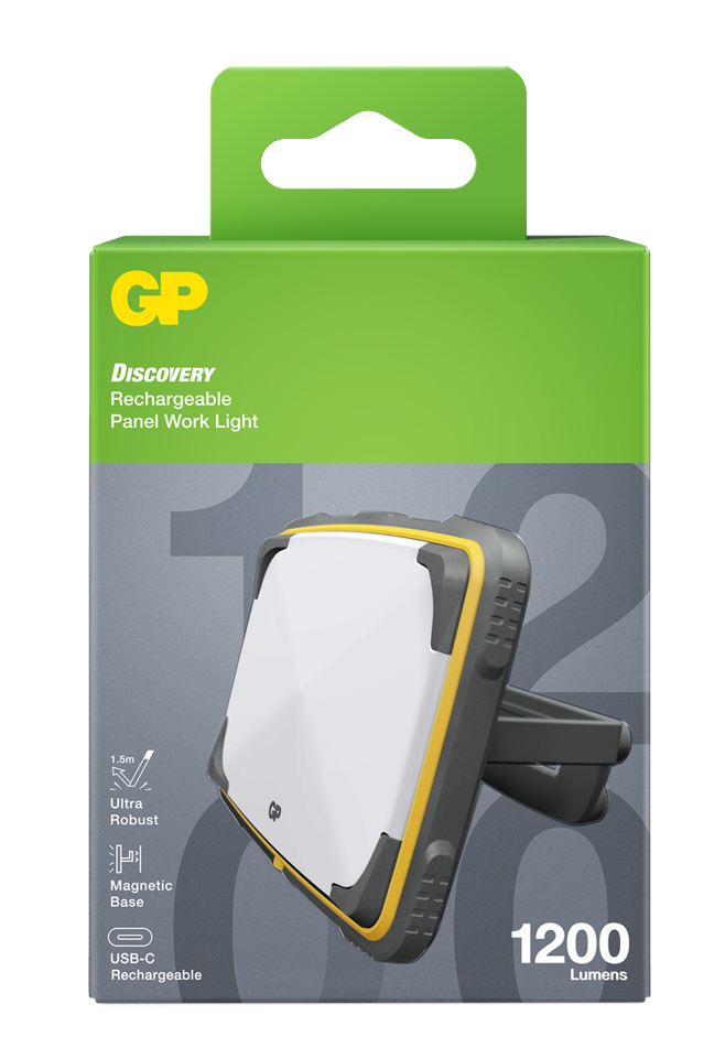GP - Discovery Rechargable Panel Work Light, CWP15, 1200 lumens