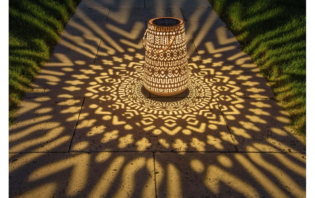 Laterne Solar Antic Boho, Ø 20 x 32.5 cm, Braun/AnthrazitDekolicht zum Aufstellen oder Aufhängen