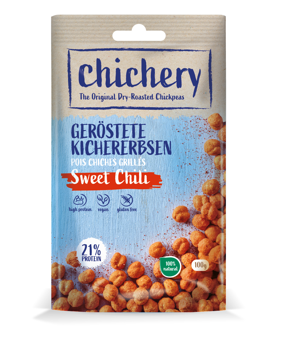 CHICHERY Kichererbsen<br>100 g, Beutel, Sweet Chili
