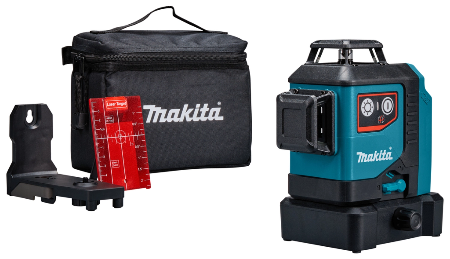 Makita SK700DX 12V Max Li-Ion accu kruislijnlaser set (1x2.0Ah) in tas - zelfnivellerend - rood 3x360°- 25m