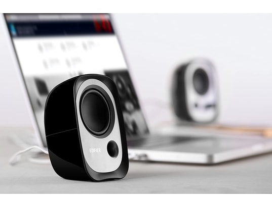 EDIFIER - Enceinte amplifiée 2.0 Enceinte R12U Noir - Ensemble 2.0 USB avec prise Jack 3.5 mm