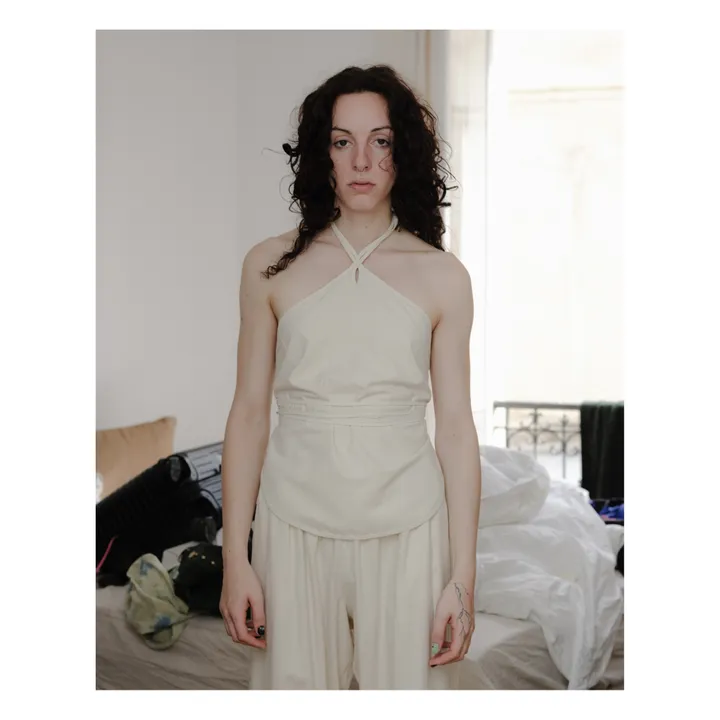 Baserange Top Mar Soie Sauvage | Ecru
