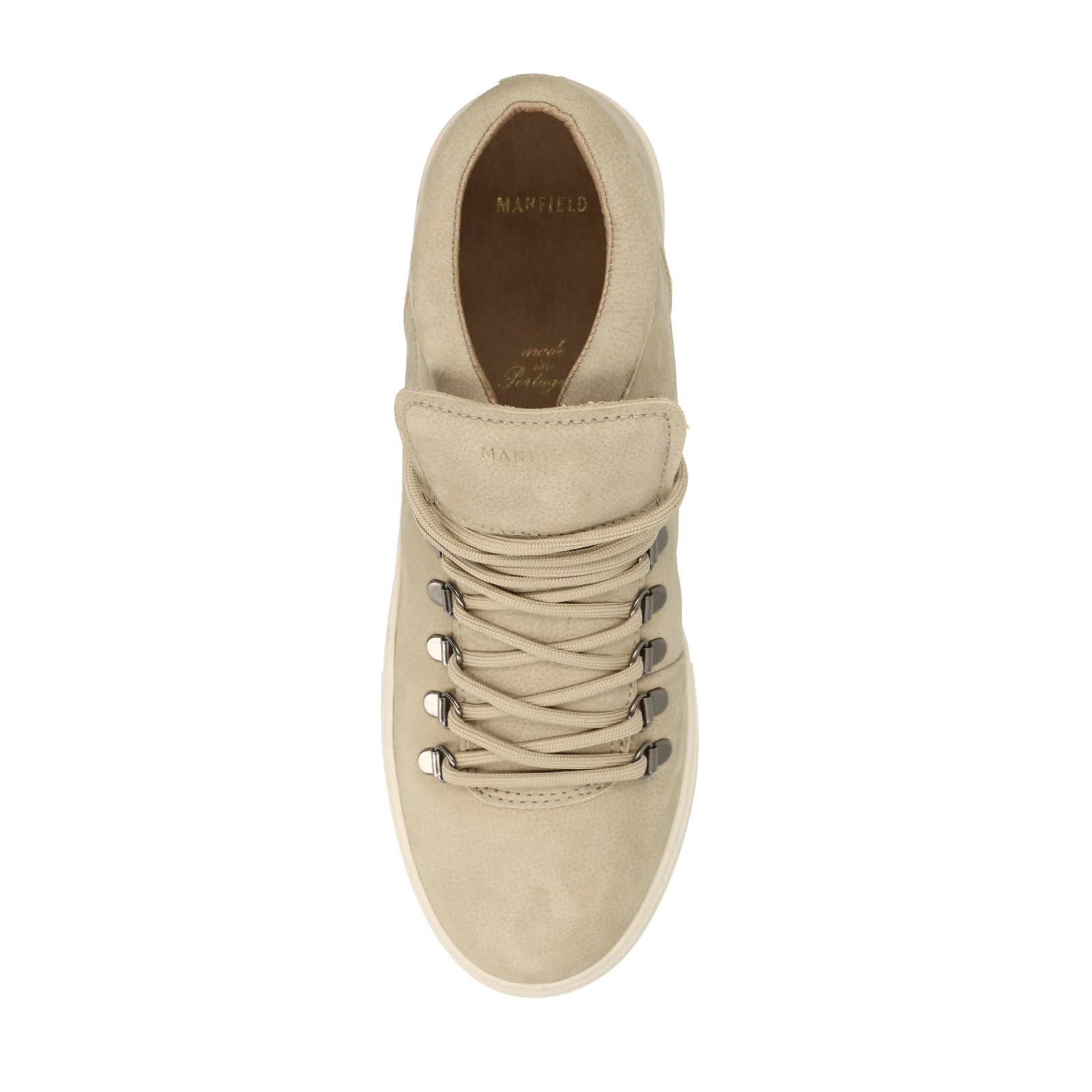 Beige nubuck sneakers