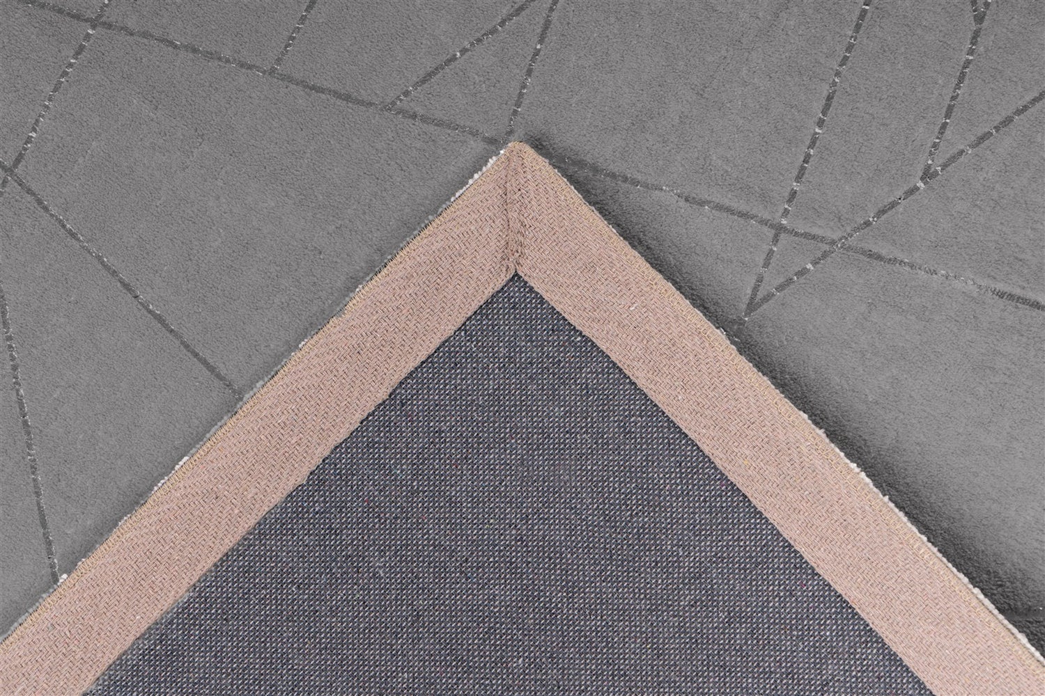 Kortpolig vloerkleed Majestique Taupe / Zilver Modern 80 x 150 cm