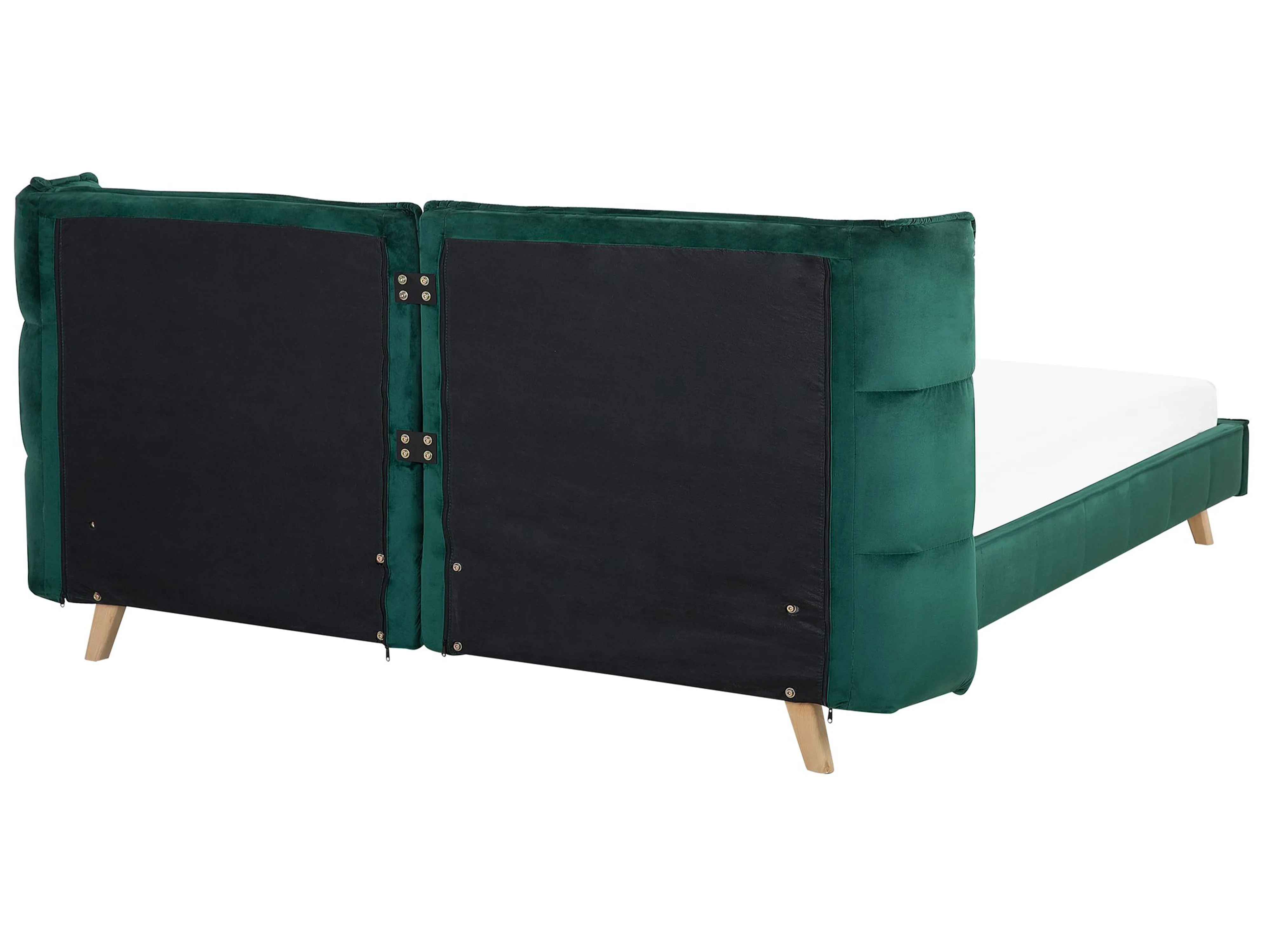 Bed Fluweel SENLIS 180 x 200 cm Donkergroen