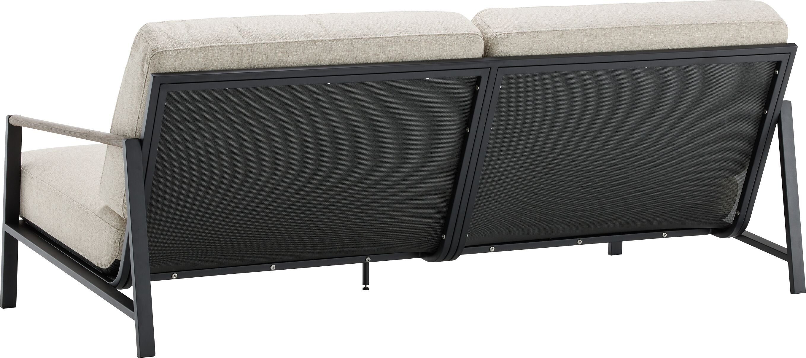 LAZARETO II Lounge Sofa 2,5 beige/schwar - Beige / B: 193.0 cm x T: 98.0 cm x H: 78.0 cm