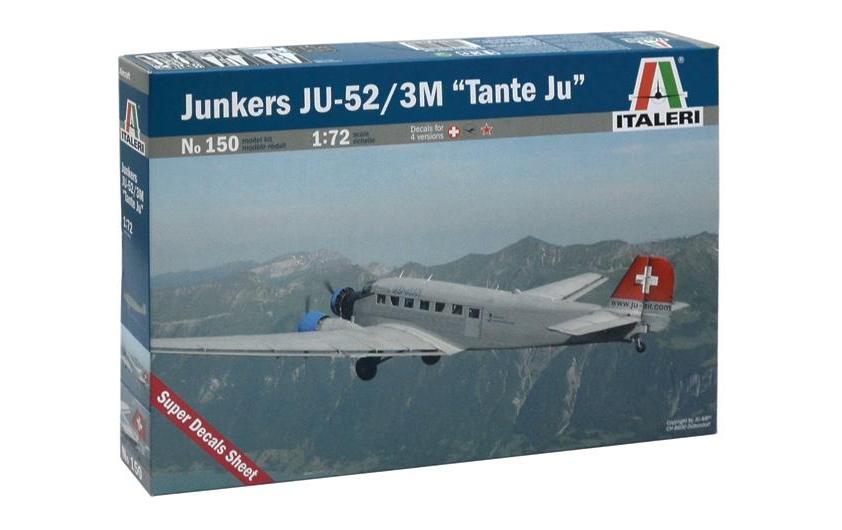 Bausatz Junkers Ju-52/3m «Tante Ju» 1:72Kunststoff Modellbausatz