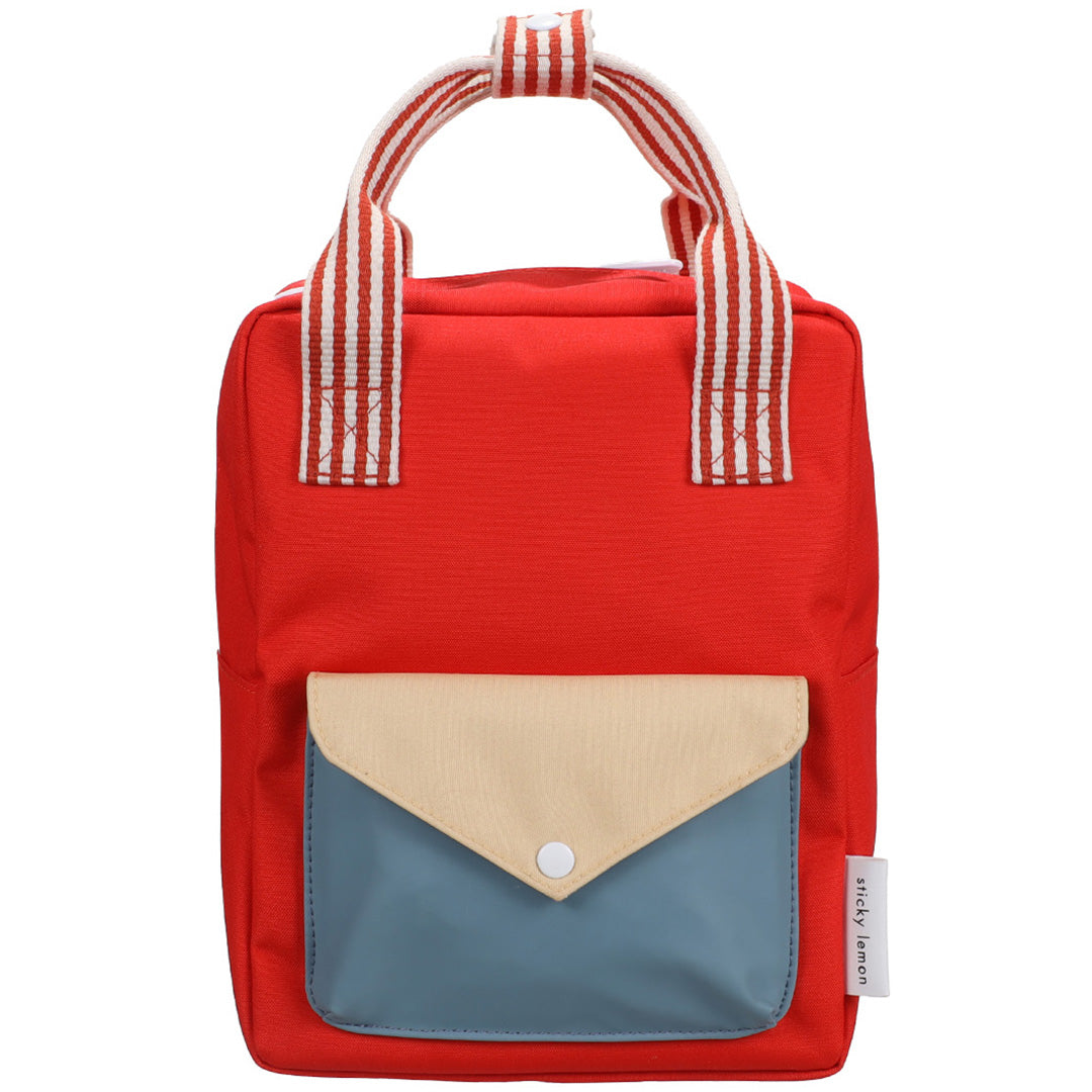 sticky lemon peuterrugzak envelope - red hat - 26 cm