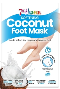 7TH HEAVEN Foot Mask Coconut, 1 Paar