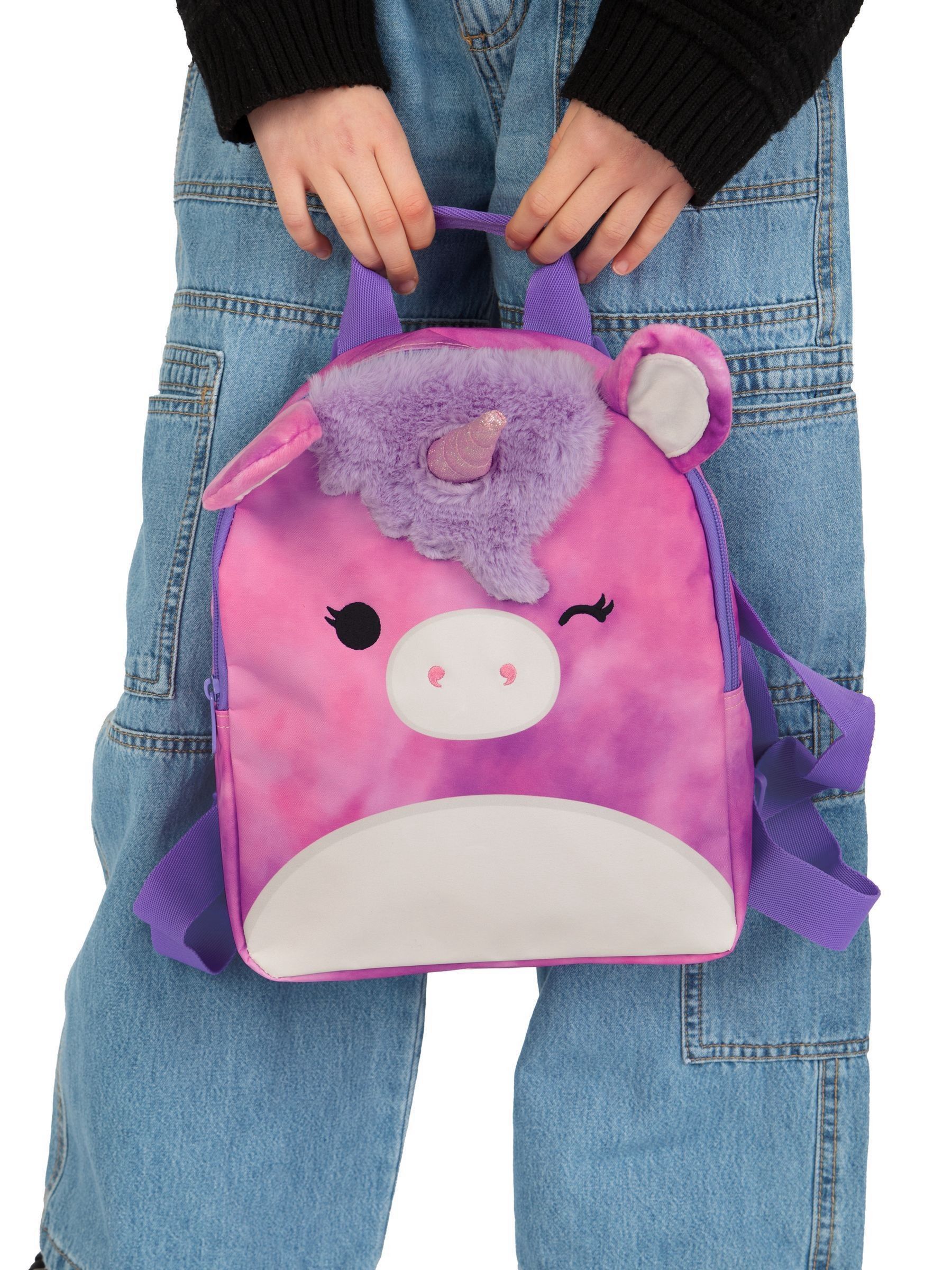 Character Squishmallows Lola The Unicorn Backpack With 3D Horns and Ears
