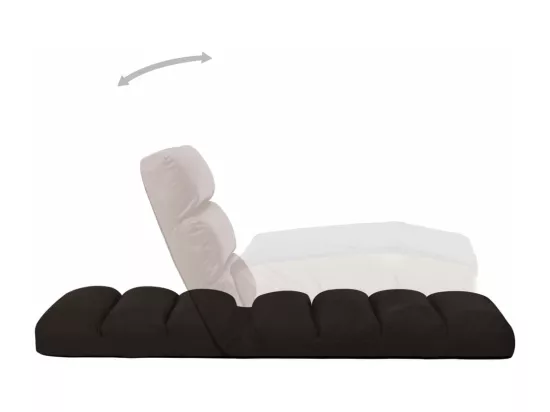 Prolenta Premium - Chaise pliable de sol Marron Similicuir