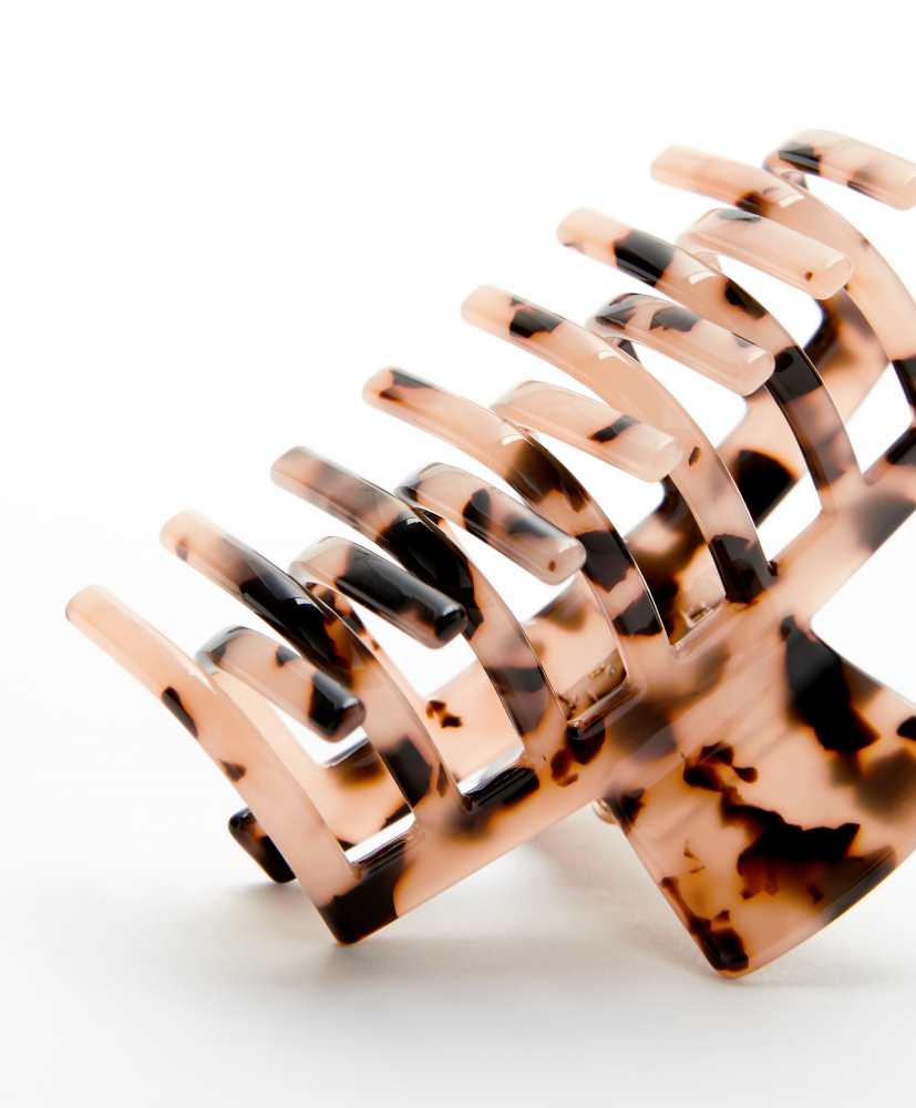 Presilha de cabelo espiral com efeito de casco de tartaruga