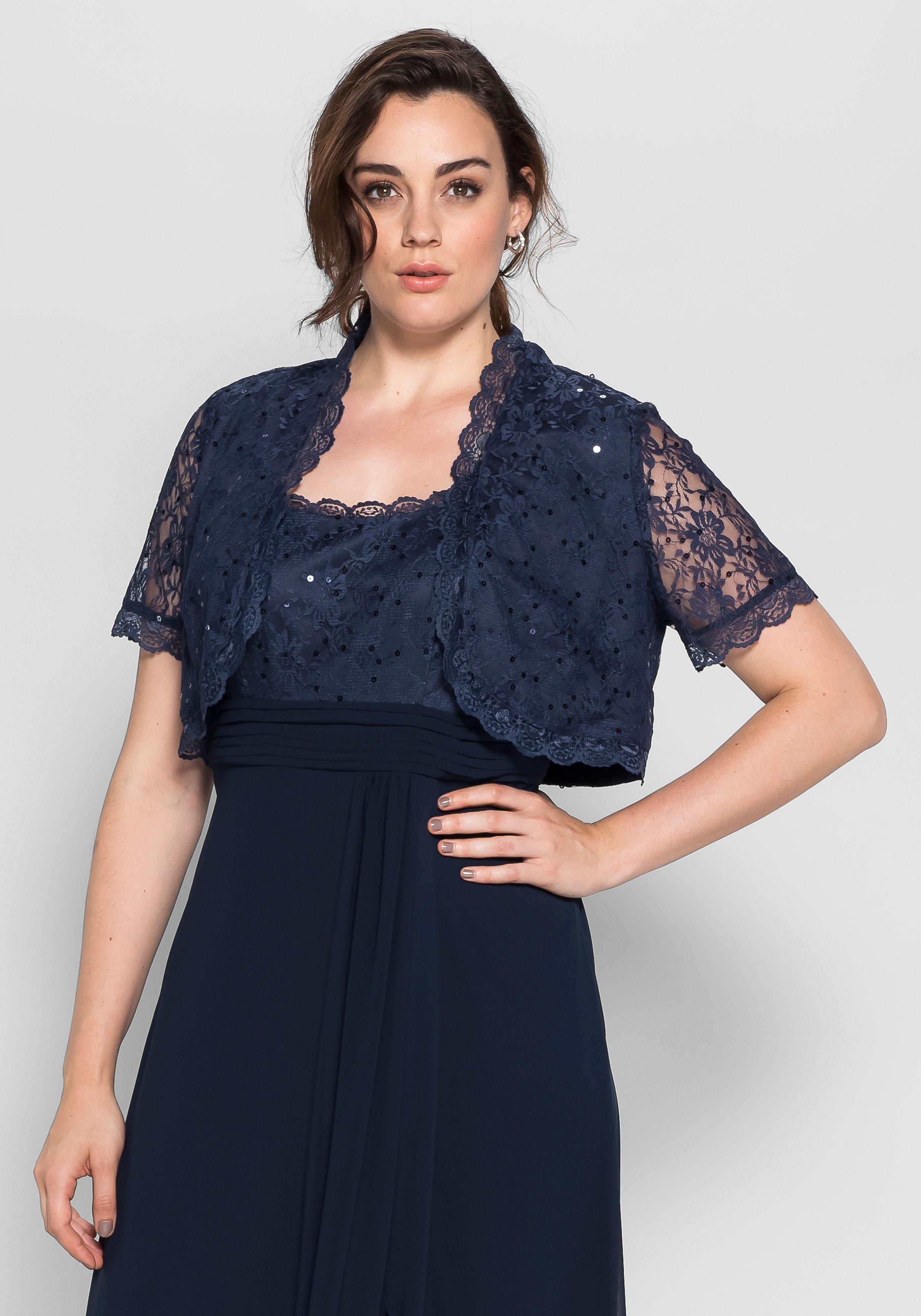 Spitzenbolero mit Pailletten