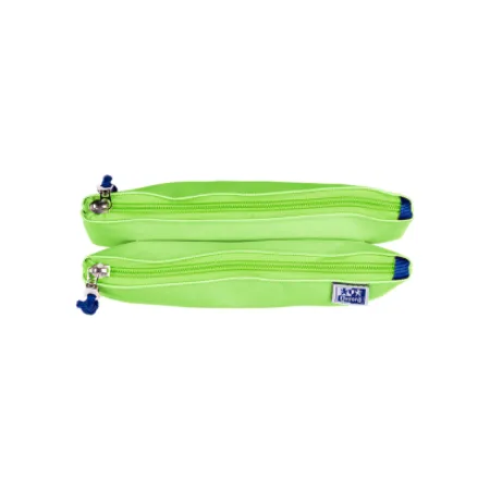 Oxford Federmäppchen doppel hellgrün - mit Gummiband