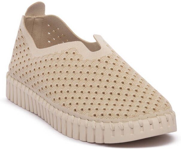 Ilse Jacobsen Instappers Dames Instapschoenen Damesschoenen Canvas Tulip3275 Gebroken wit
