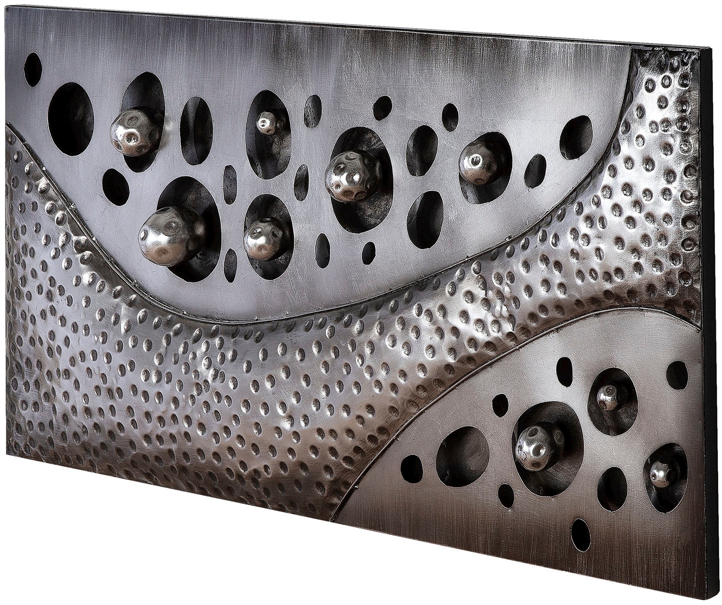 Casablanca by Gilde Metallbild »Bild rechteckig Callosti silberfarben H. 56 cm« 1 Stk. tlg.