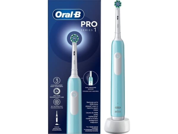 Braun D305.513.3 Pro Series 1 elektrisk tannbørste Caribbean Melyna Cross Action (Pro1 Caribbean Blue)