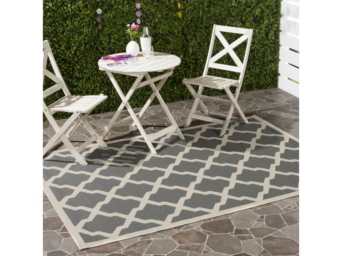 Tapis Anthracite & Beige 122 X 170 cm - Samanna