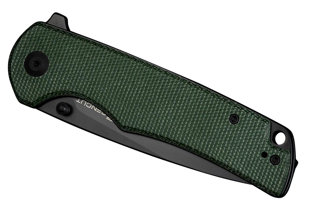 Sencut Praktisk S24019-3 Black 9Cr18MoV, Green Micarta, zakmes