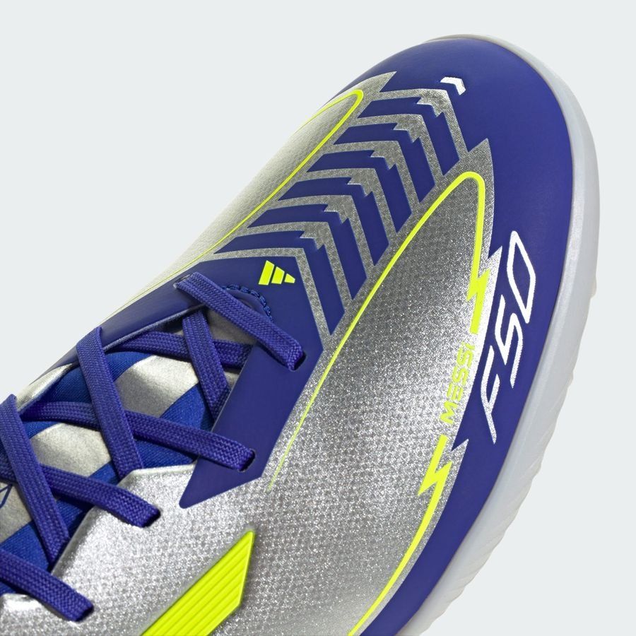 adidas F50 Messi League TF La Vida Rapida - Argenté/Jaune/Bleu