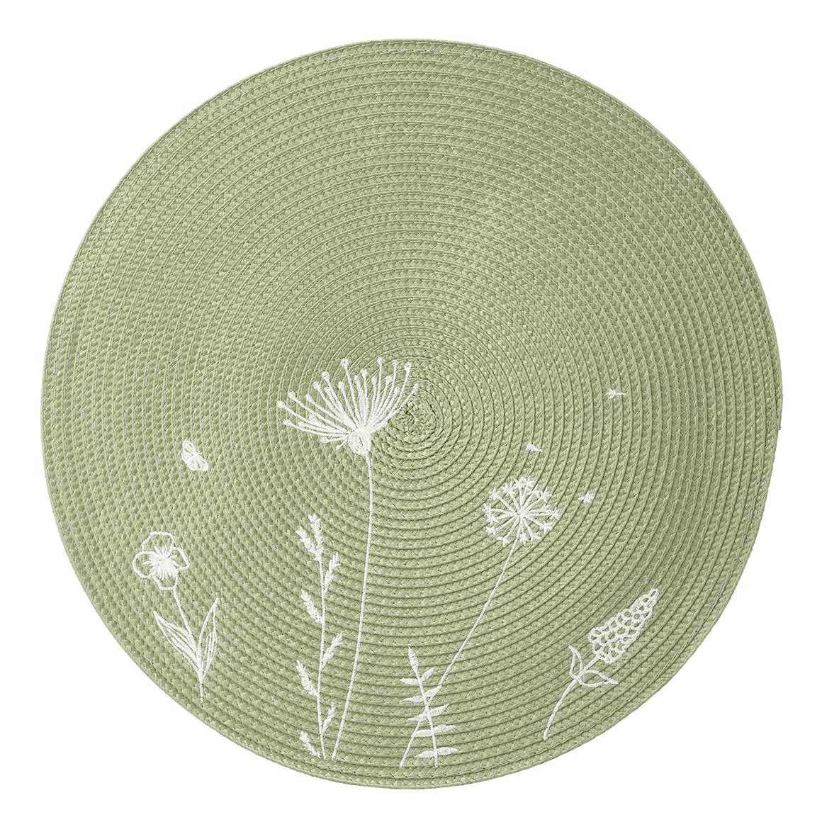 My Home Platzset mit Blumen-Stickerei oliv