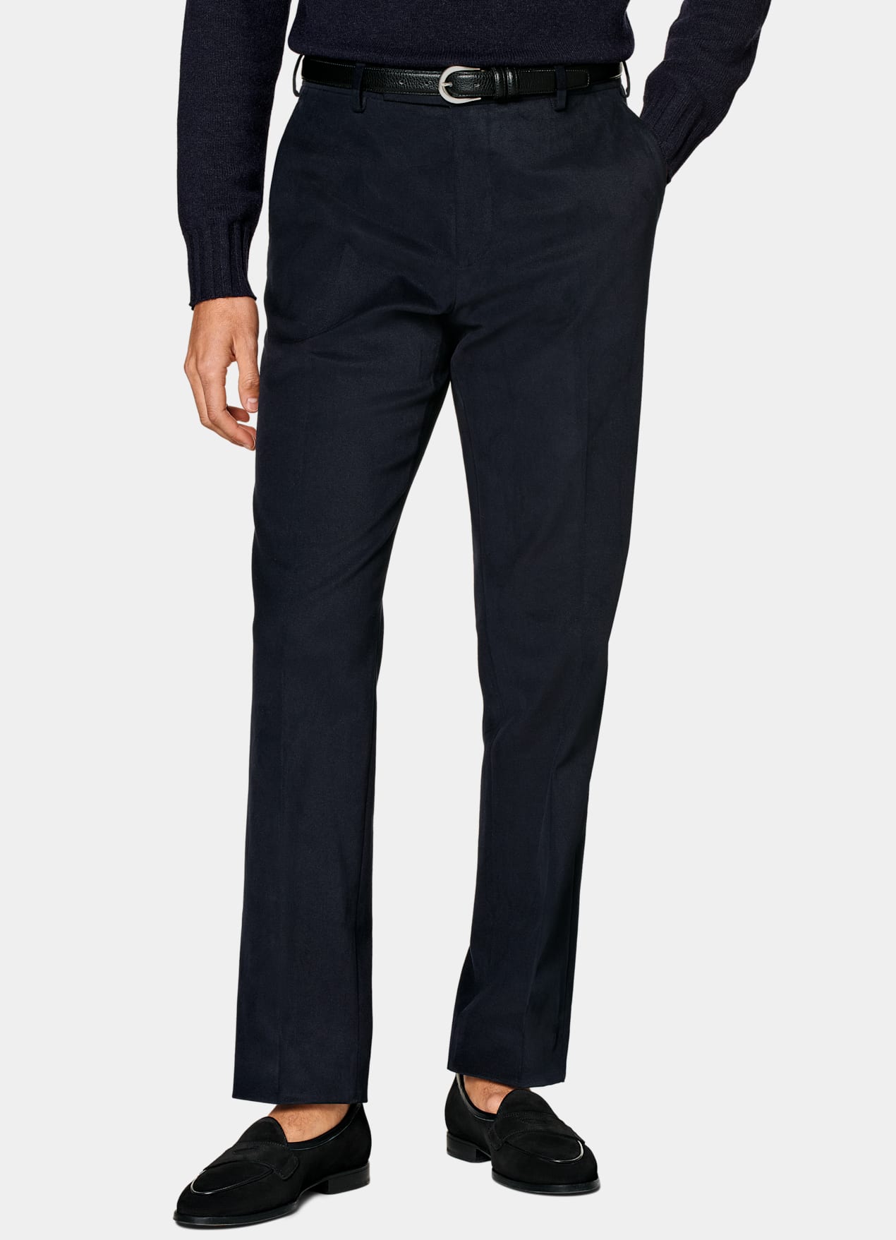 Pantalon Straight Leg bleu marine