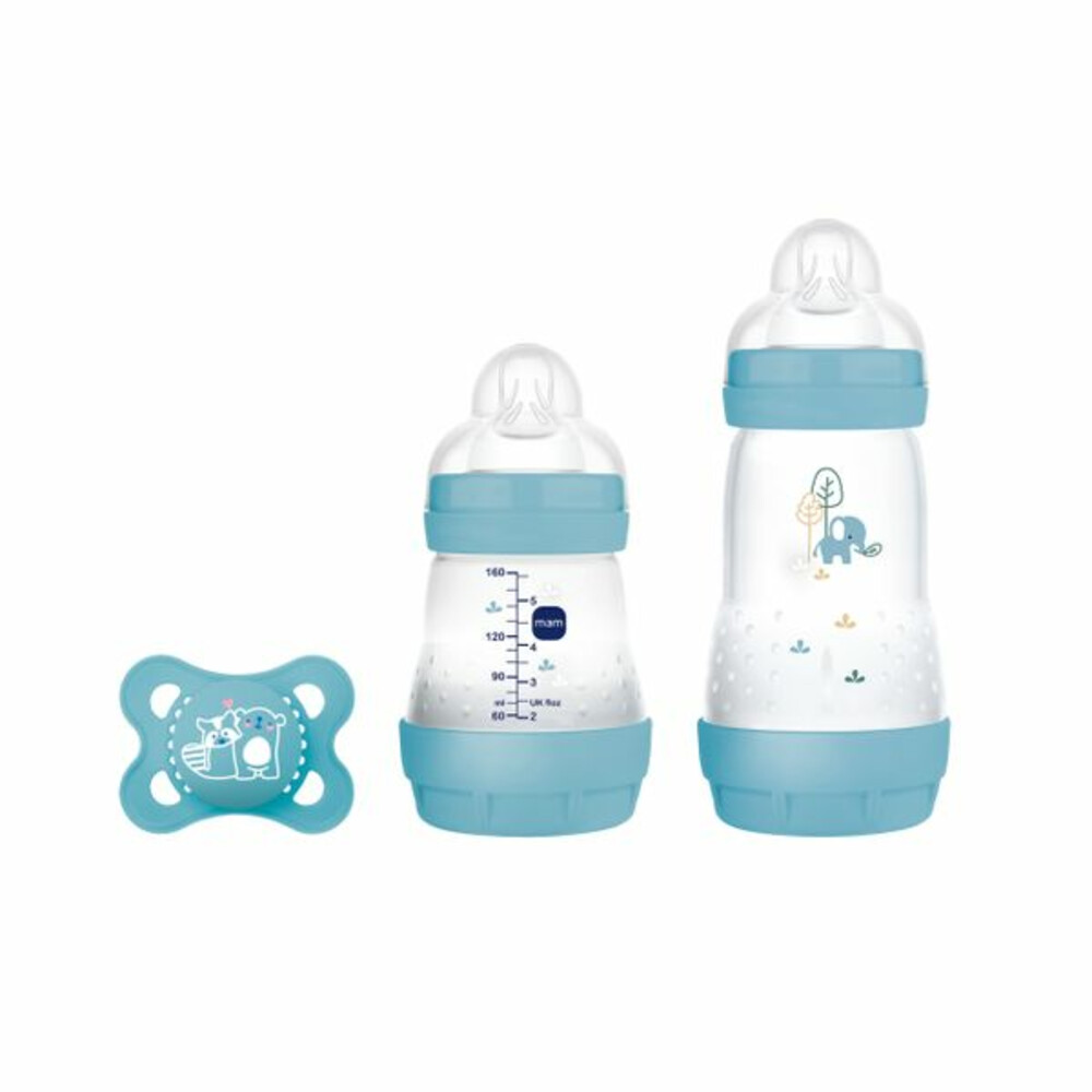 MAM Babyfles Starter Set Easy Start Anti-Colic Blauw S1 set