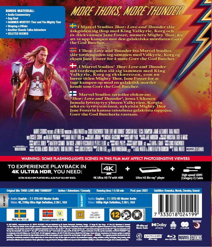 Thor 4 - Love And Thunder - 2022 - 4K Ultra HD Blu-Ray