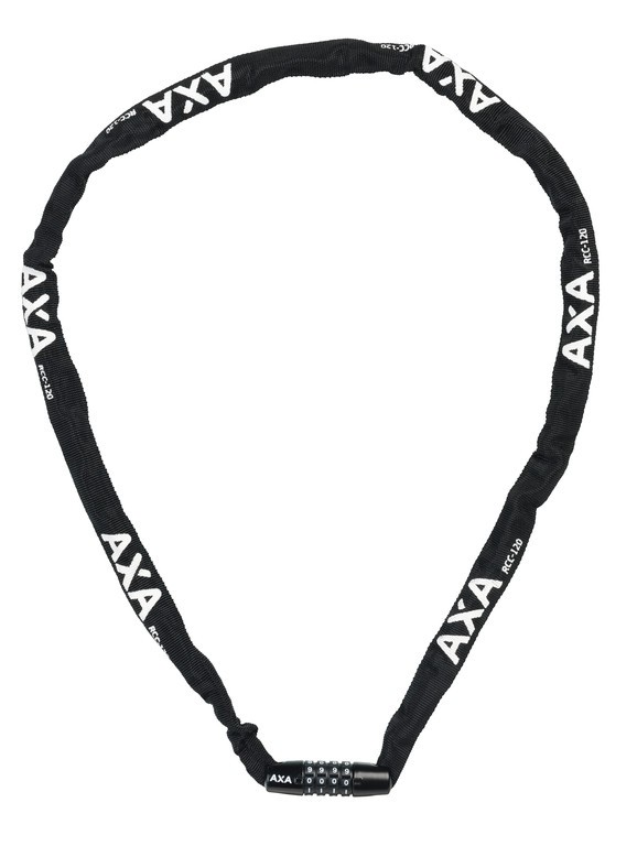 AXA Rigid Kædelås med kode 120 cm sort