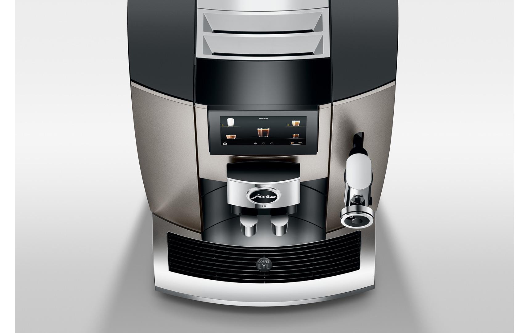Kaffeevollautomat J8 Midnight Silver SA<br>Vollautomat für eine grosse Auswahl an Kaffee- und Milchspezialitäten